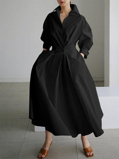 Buttoned Long Sleeve Maxi Robe